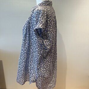 Nili Lotan Normandy Blue and White Floral Blouse Size XS